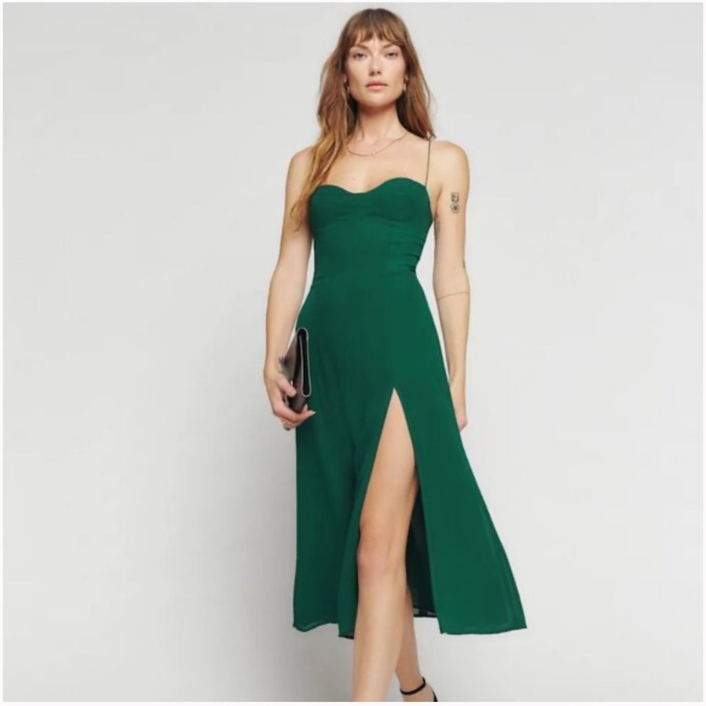 Gorgeous Reformation Juliette Dress- Emerald Size 10